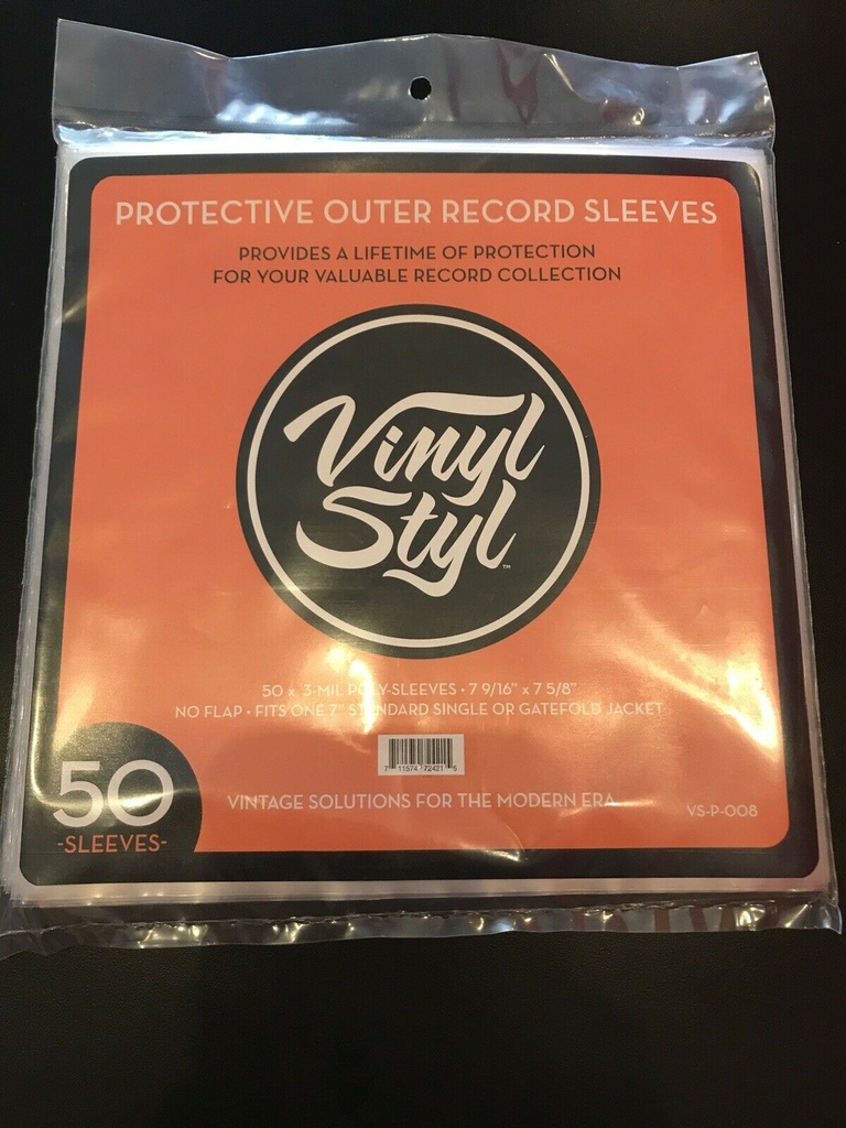 50 Pack Protective Outer Single Record Custodie Vinyl Styl 