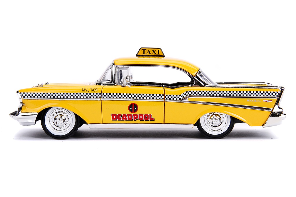 JADA TOYS Chevrolet Bel Air II Taxi Deadpool 1/24 Die Cast Model