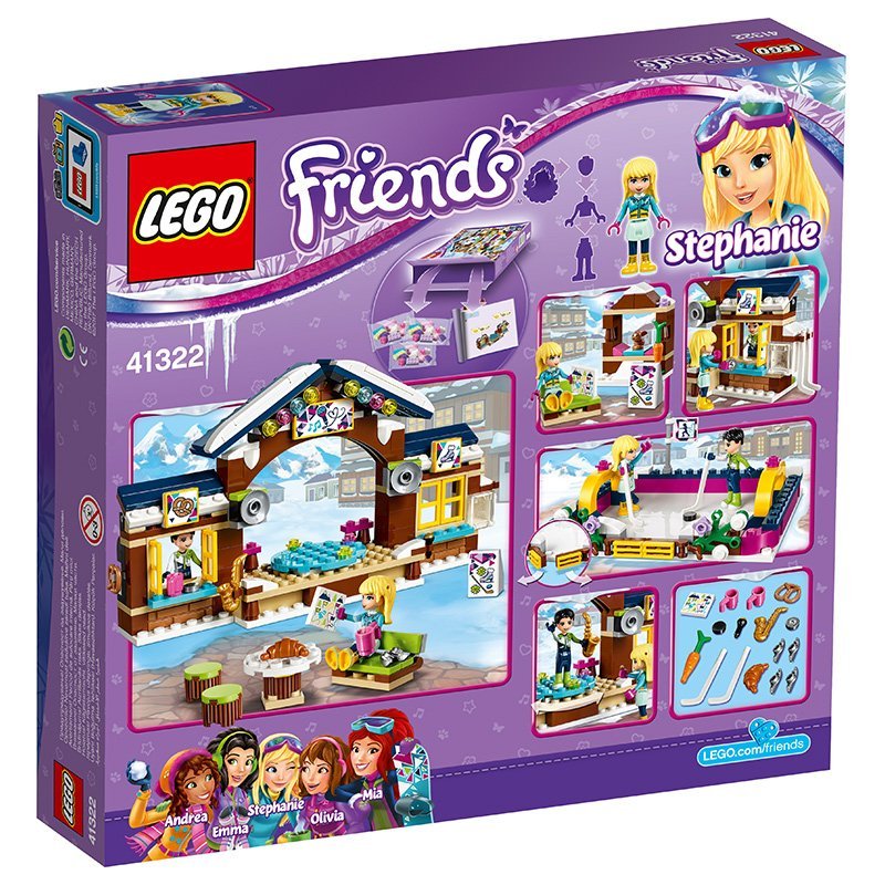 LEGO Friends 41322 - La pista di pattinaggio del villaggio invernale