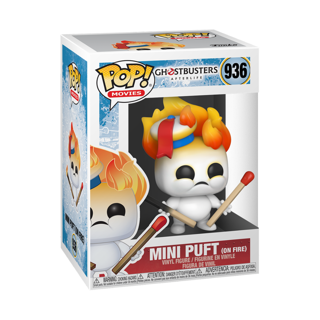 FUNKO POP Mini Puft a Fuoco Ghostbusters Afterlife POP Movies Vinyl Figure 9 cm