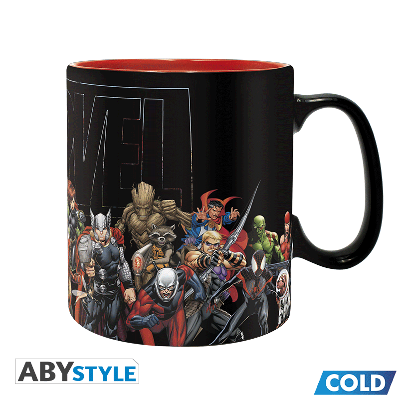 ABYstyle - MARVEL - Mug Heat Change - 460 ml - &quot;Marvel Heroes&quot; - with box