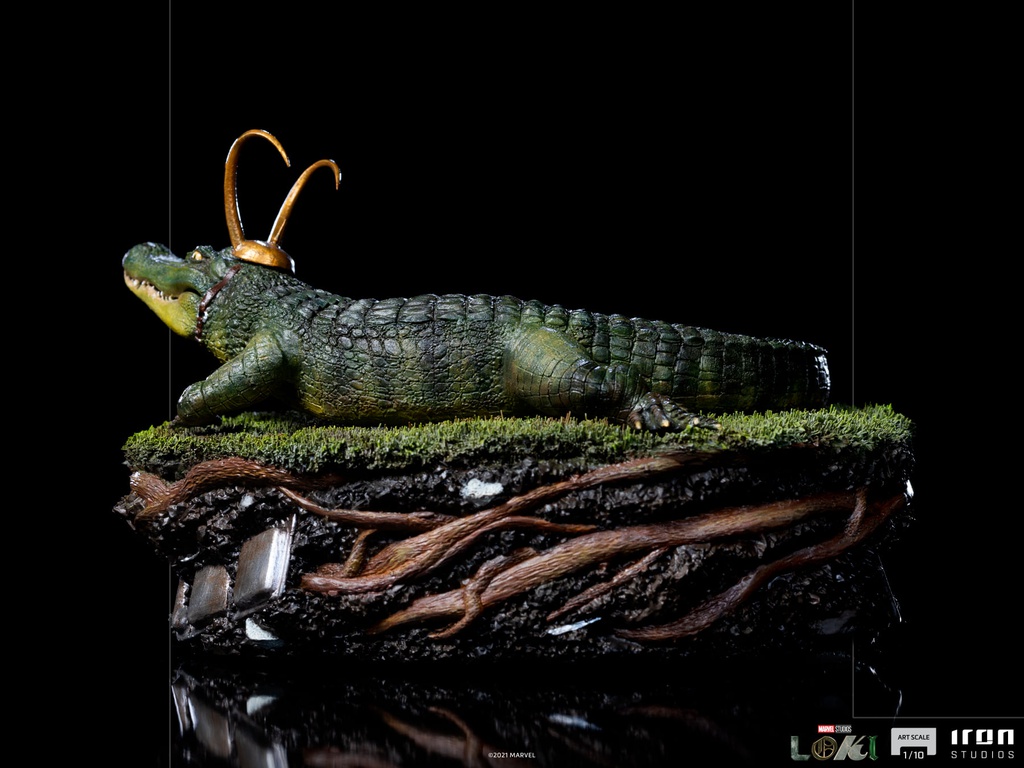 Loki Statua Loki Alligatore 15 Cm IRON STUDIOS