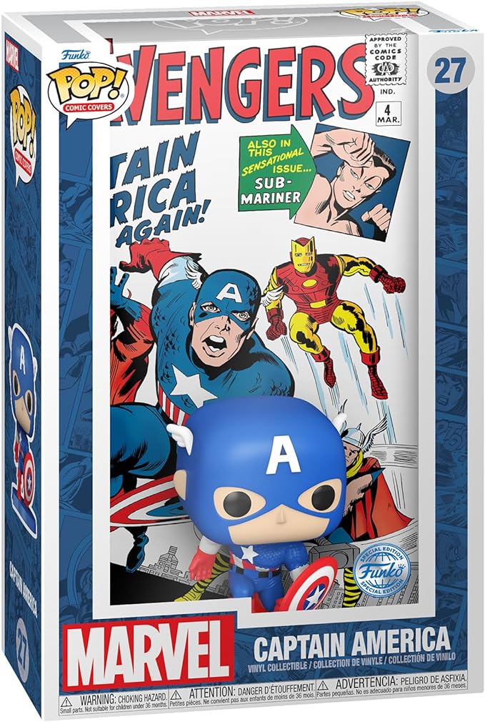 Funko Pop! Comic Covers The Avengers - Captain America (9 cm)