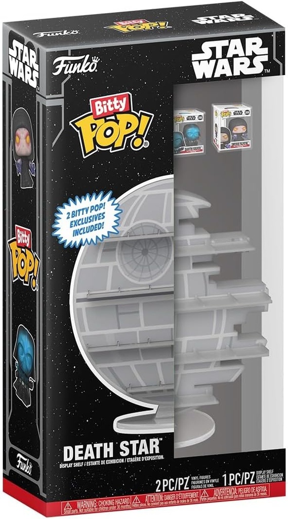 Bitty Pop! Display Star Wars - Death Star (Display, Darth Vader E Palpatine)