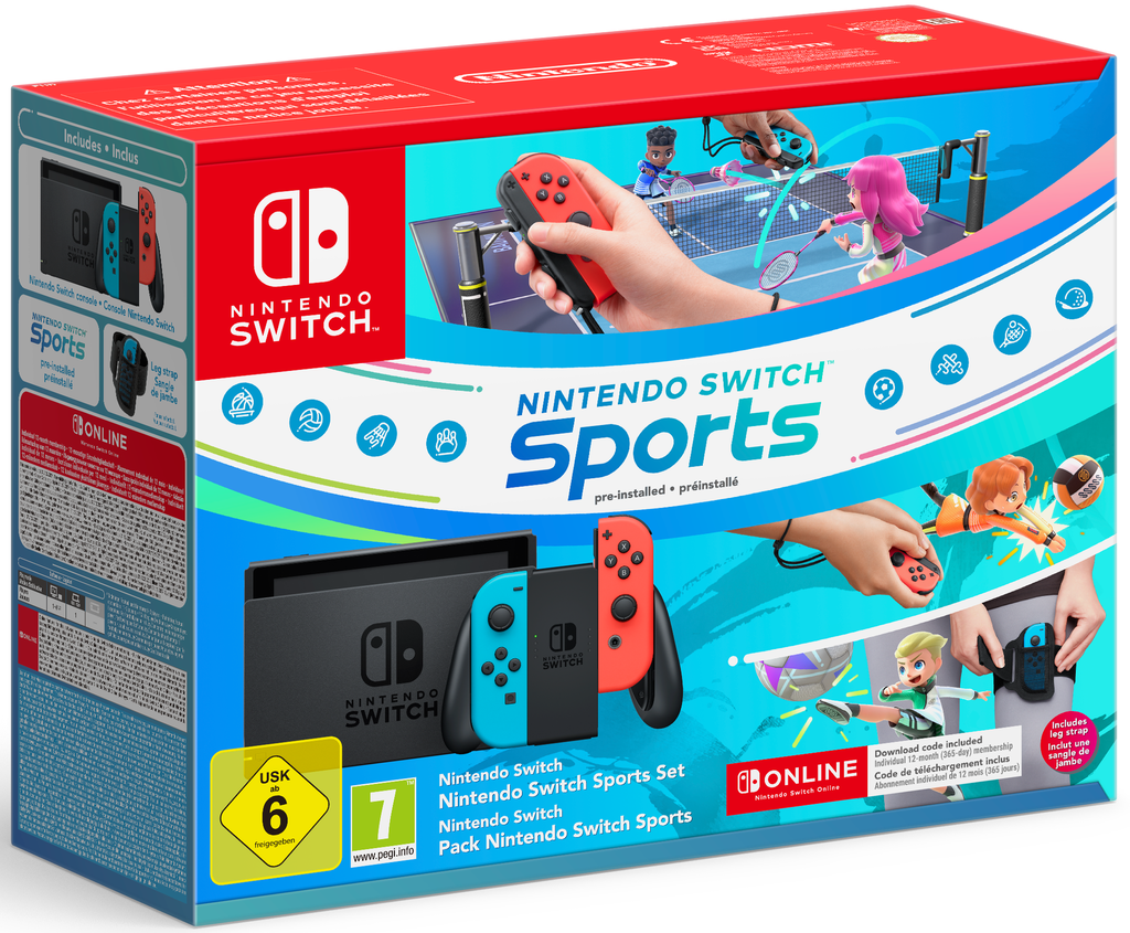 Nintendo Switch + Nintendo Switch Sports + Abbonamento Online 12 Mesi (Neon)