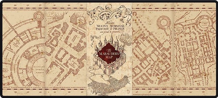 Harry Potter - Tappetino Per Mouse XXL The Marauder's Map (90 x 40 cm)