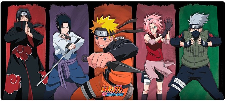 Naruto Shippuden - Tappetino Per Mouse XXL Group (90 x 40 cm)