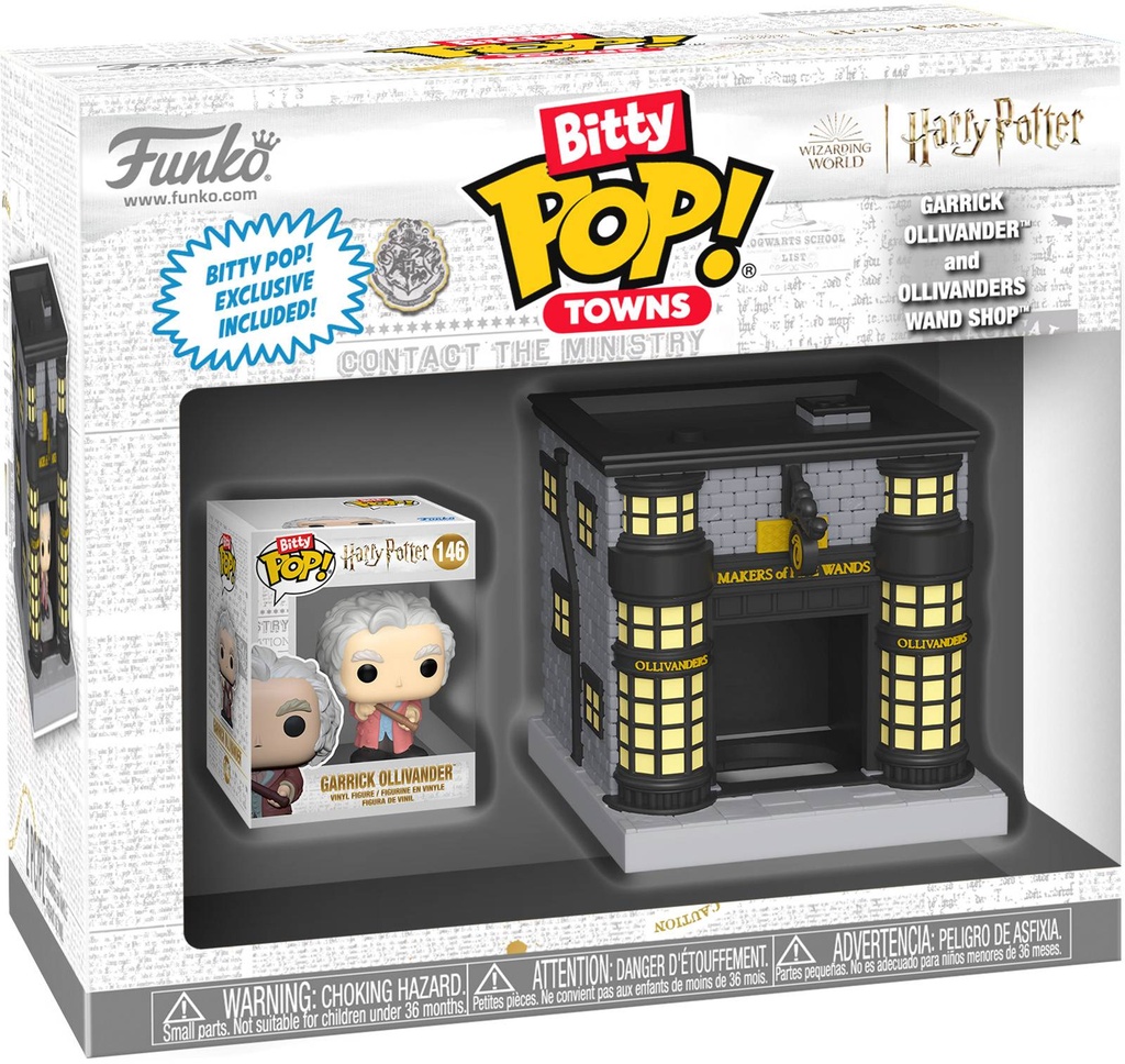 Bitty POP! Towns Harry Potter - Garrick Ollivander And Ollivander's Wand Shop