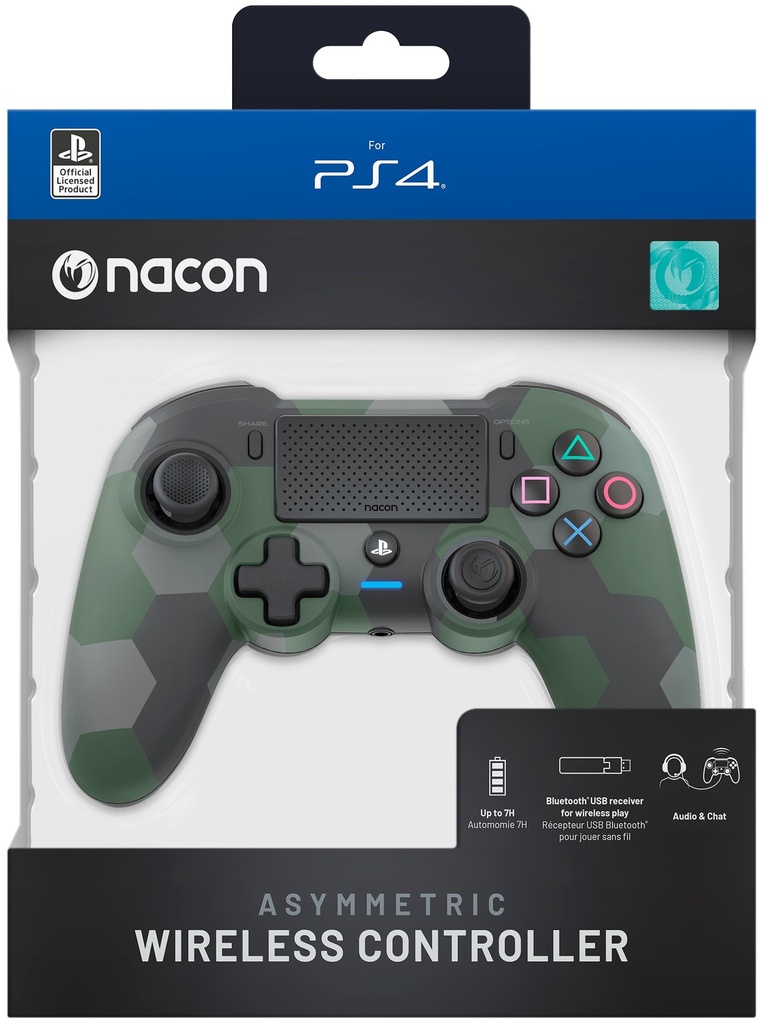 Nacon Asymmetric Wireless Controller (Camogreen, PS4, PC)