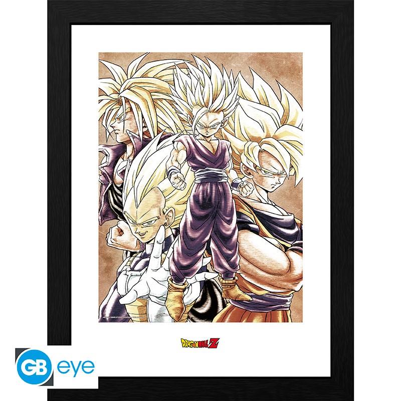 Stampa Dragon Ball Z - Super Saiyans (Con Cornice)