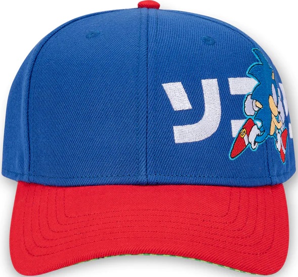 Cappellino Sonic The Hedgehog - Kanji (Con Visiera, Rosso E Blu)