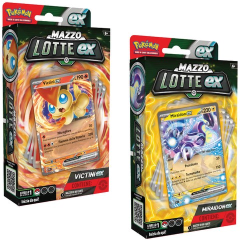 Carte Pokemon - Mazzo Lotte Miraidon Ex / Victini Ex  (Soggetti Vari, ITA)