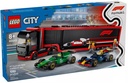 Lego City - F1 Truck With RB20 & AMR24 F1 Cars