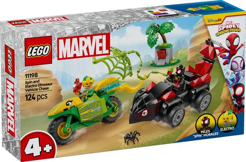 Lego Spidey Amazing Friends - Inseguimento Sui Dino-Veicoli Di Spin Ed Electro