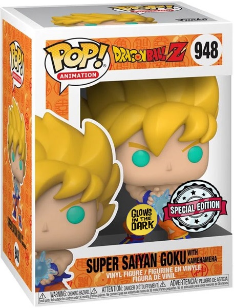 Funko Pop! Dragon Ball Z - SS Goku With Kamehameha (Glow In The Dark, 9 cm) 