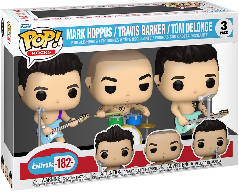 Funko Pop! Blink 182 - Mark Hoppus, Travis Barker, Tom Delonge (9 cm) 