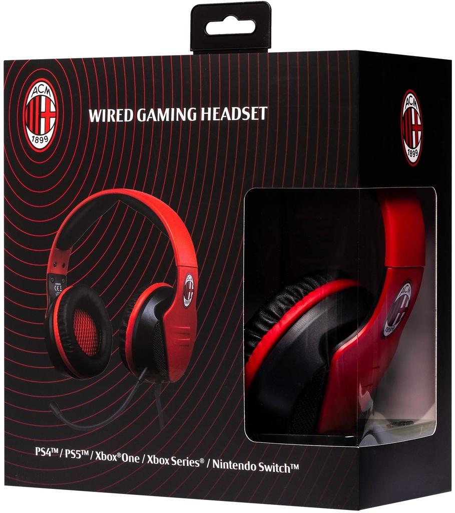 Cuffie Gaming AC Milan (PS4, PS5, XB1, XBX, Switch, PC)
