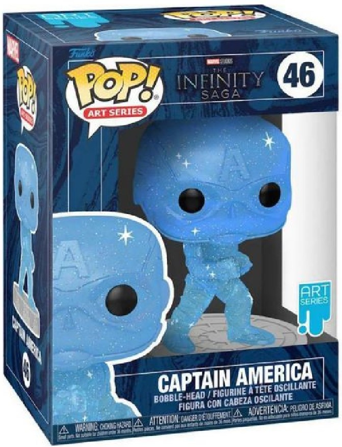 Funko Pop! The Infinity Saga -  Captain America (Art Series, 9 cm)