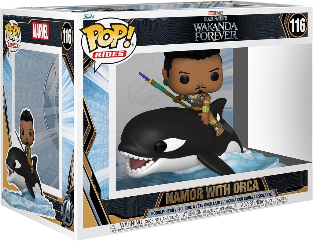 Funko Pop! Black Panter Wakanda Forever - Namor With Orca (9 cm)