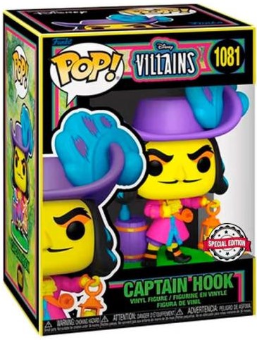 Funko Pop! Disney Villains - Captain Hook (Black Light Exclusive, 9 cm) 