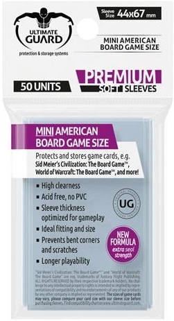Bustine Per Giochi Da Tavolo - Mini American (4,4x6,7Cm, 50Pz)
