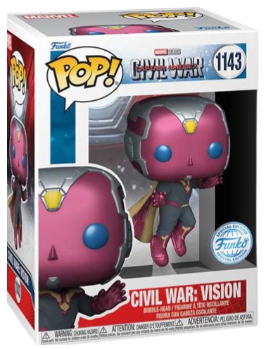 Funko Pop! Marvel Civil War - Civil War: Vision (Special Edition, 9 cm)