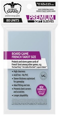 Bustine Per Giochi Da Tavolo - French Tarot Size (6,3x11,5Cm, 80Pz)