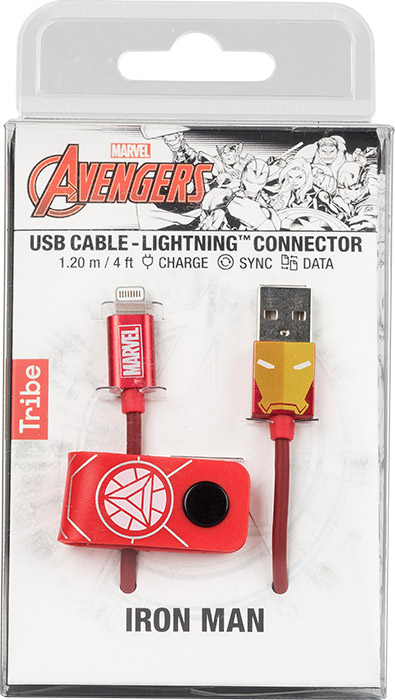 Tribe - Cavo Lightning USB 1,2m - Iron Man