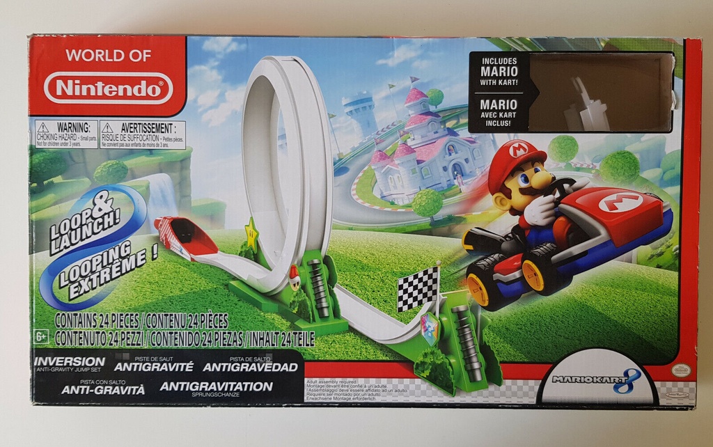 World Of Nintendo - Pista con Salto Antigravità (Mario Figure e Lancia Kart Inclusi)