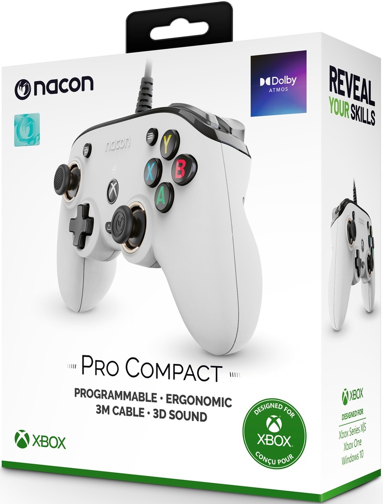 Nacon Pro Compact Controller (Bianco, Series X/S, One)