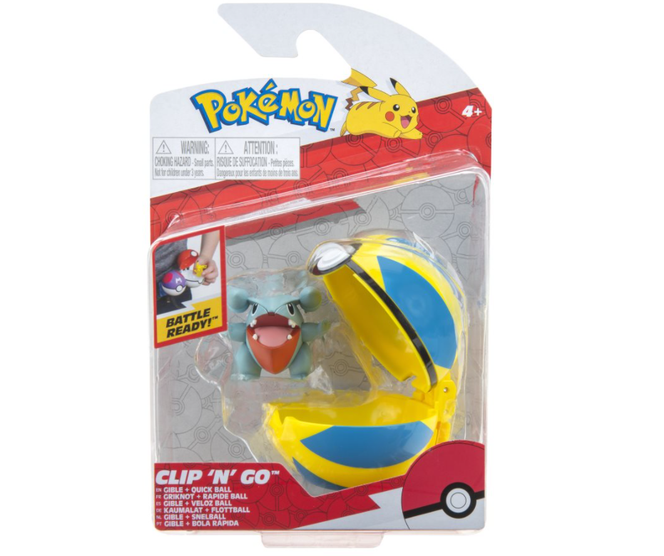 Pokemon Clip 'N' Go - Gible E Velox Ball (5 cm)