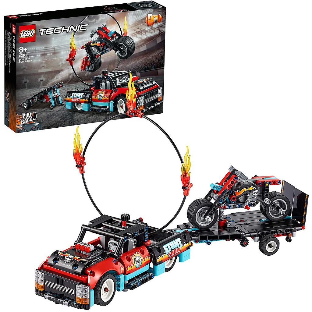 Lego Technic Truck e Moto dello Stunt Show 42106