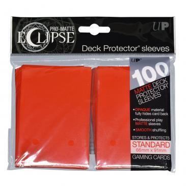 UltraPRO - Pro Matte Eclipse - standard Deck Proteggi carte standard -  100 bustine Arancioni - (66 mm x 91 mm) 