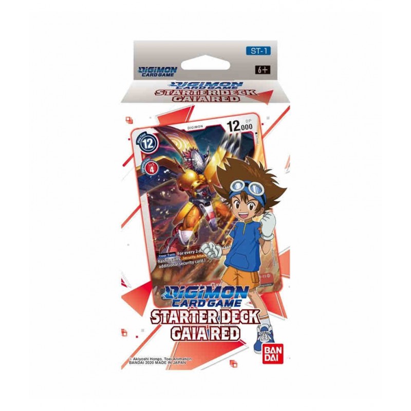 BANDAI Digimon Card Game Versione 1.0 Starter Deck Gaia Red Mazzo