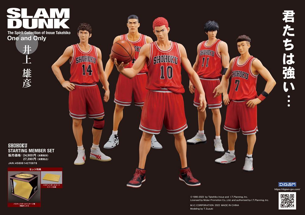 Slam Dunk SET STATUE Shohoku Starting Member 15 - 17 Cm UNION