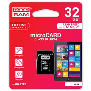 Micro SD 32 GB + Adapter Goodram Class 10 UHS-I (compatibile switch)