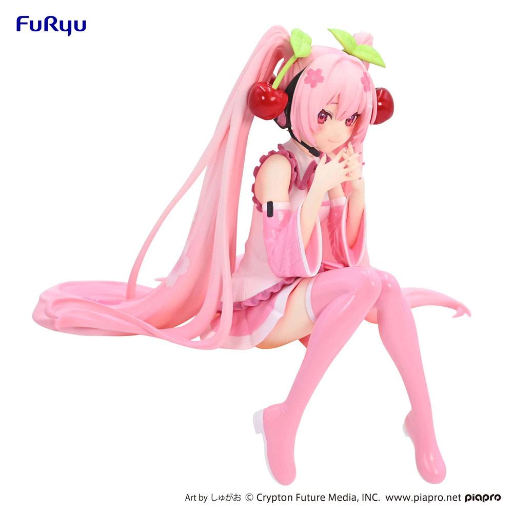 Hatsune Miku Statua Sakura Miku 2023 Noodle Stopper 14 Cm Furyu