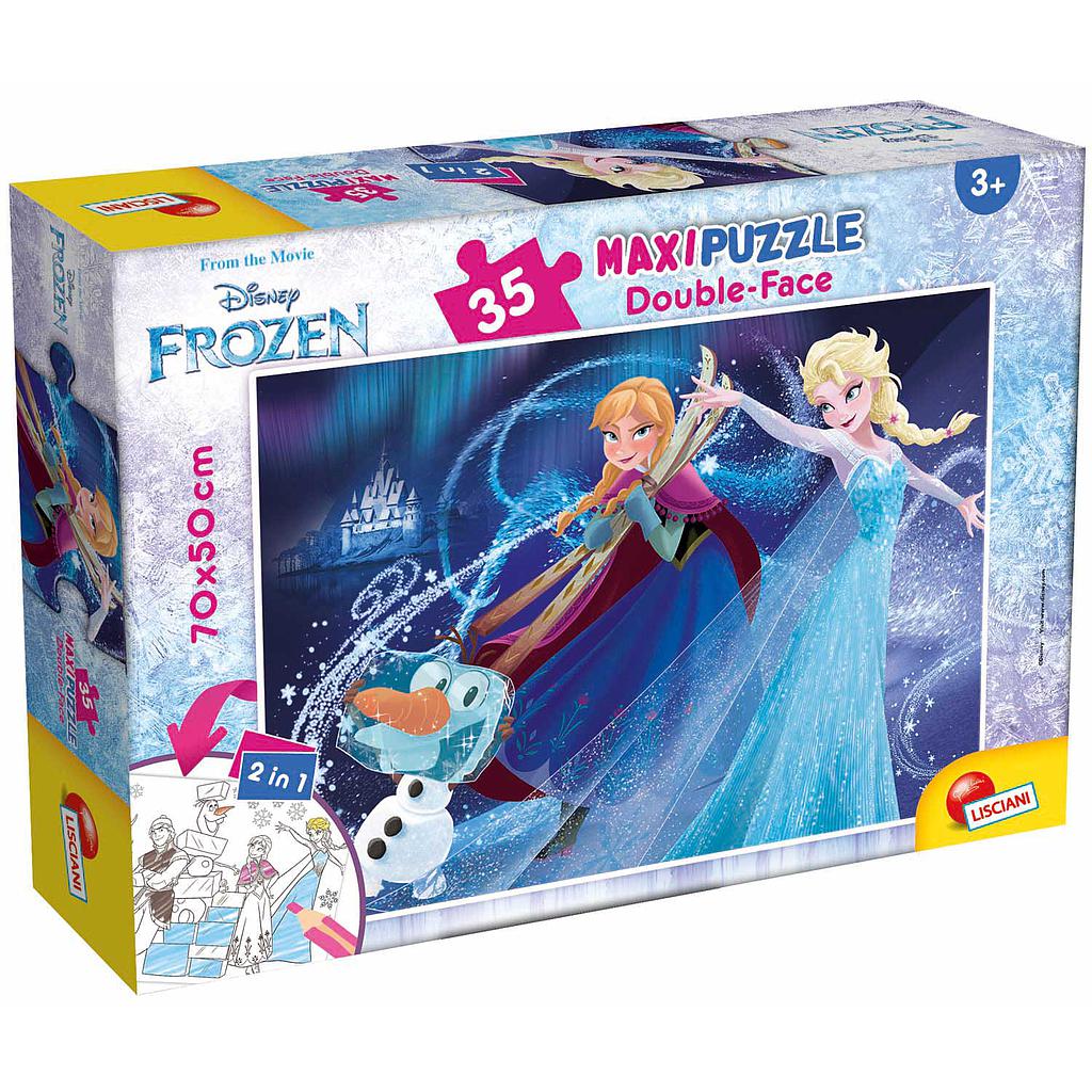 Lisciani - Disney - Frozen - Puzzle Double-Face Supermaxi 35 Pz