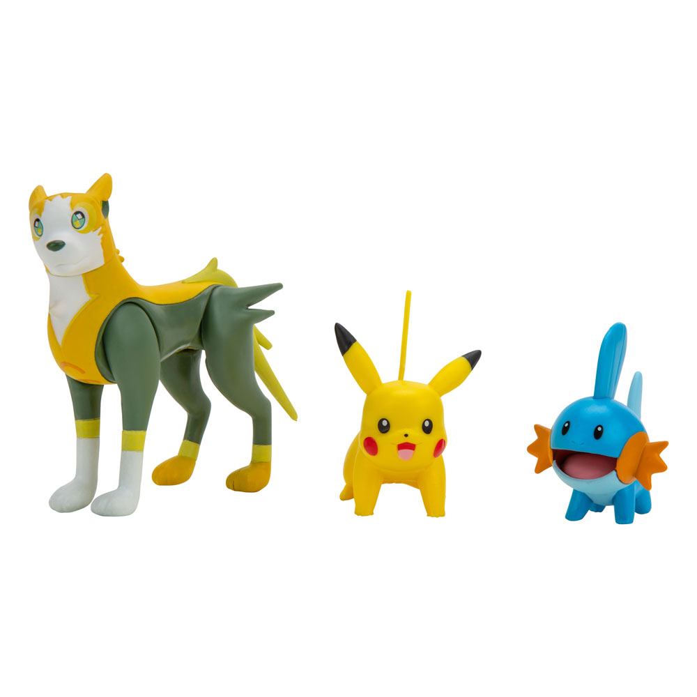 Pokemon Battle Figure 3 Pack Mudkip Pikachu Boltund 5 cm