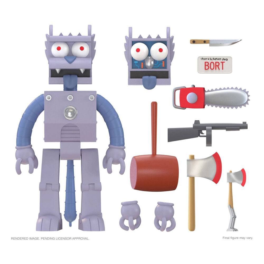 I Simpson Action Figure Fichetto Robot 18 Cm SUPER7