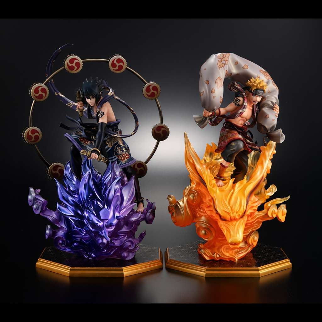 Naruto Shippuden - Naruto Wind God E Sasuke Thunder God (28 cm)