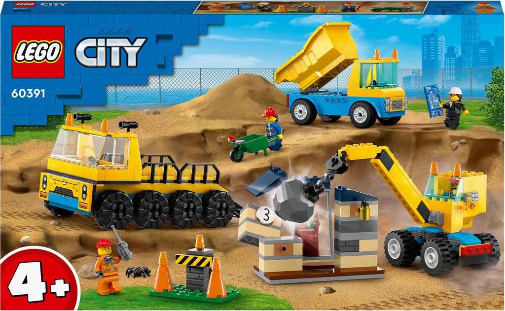 Lego City - Camion Da Cantiere E Gru Con Palla Da Demolizione 60391