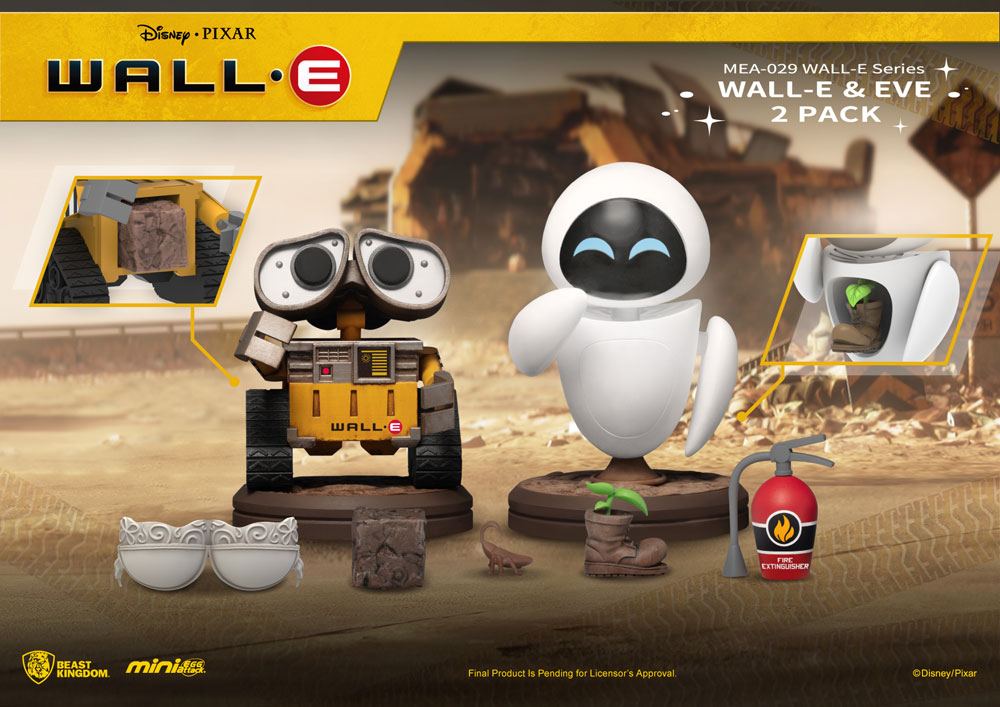 Wall-E Figures Wall-E & Eve Mini Egg Attack BEAST KINGDOM
