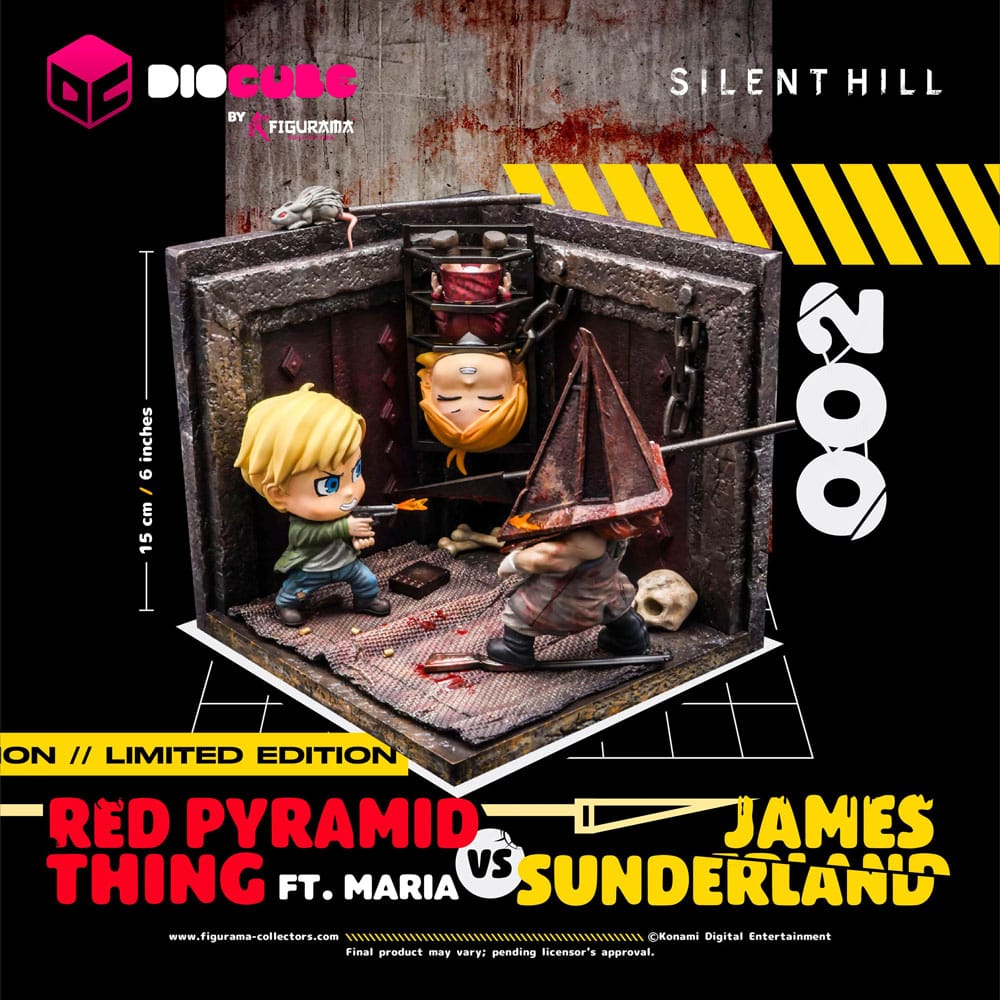 Silent Hill 2 - Red Pyramid Thing Vs James Sunderland Ft Maria ( DioCube Diorama, 15 cm)