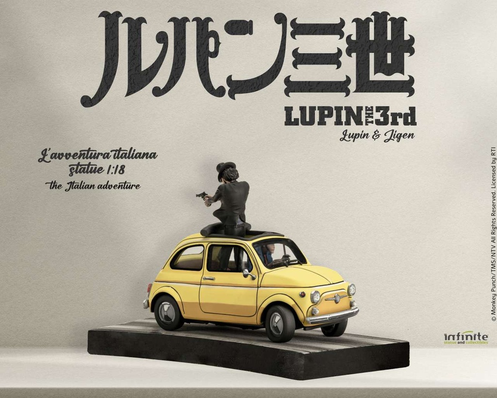 Lupin 3rd Statua L'avventura Italiana 1/18 Lupin & Jigen Infinite Statue