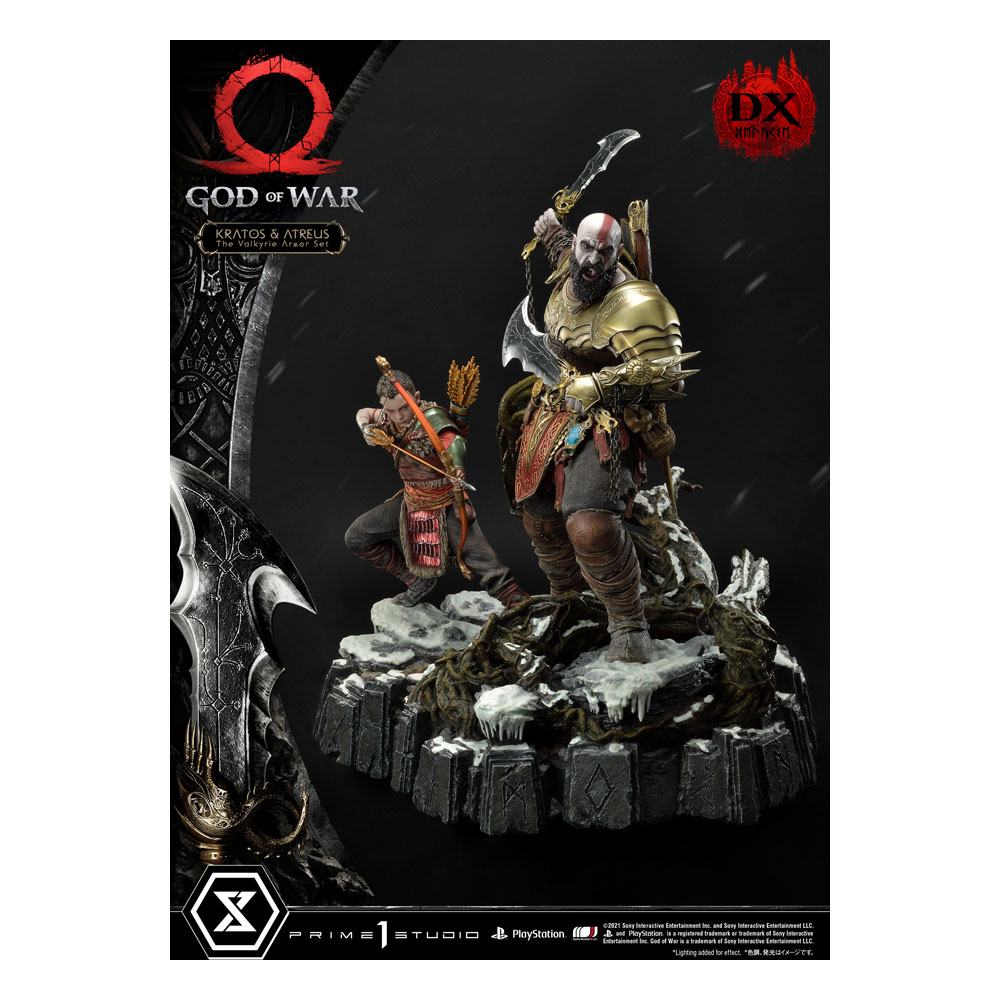 God of War Statua Kratos & Atreus Set Armatura Valchiria Deluxe Edition 72 Cm