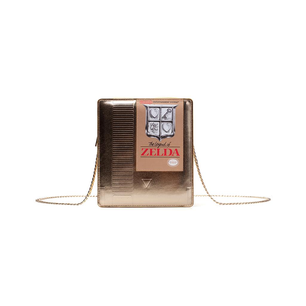 DIFUZED Borsetta Tracolla Dorata Cartuccia NES The Legend of Zelda 