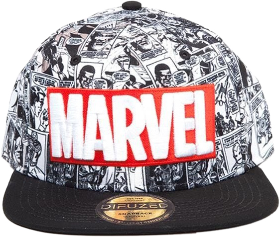 Cappellino Marvel - Logo Rosso e Bianco (Con Visiera)