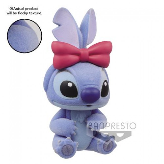 BANPRESTO Stitch Con Fiocco Lilo & Stitch Disney Characters Fluffy Puffy 6 cm Figure