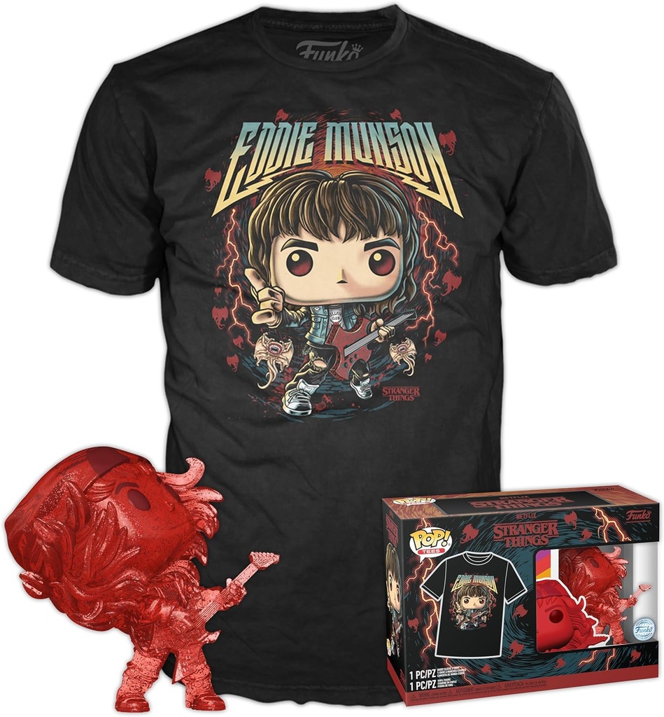 Funko Pop! & Tee Stranger Things - Hunter Eddie With Guitar (Taglia XL)